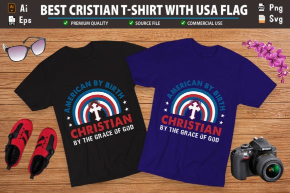 Christian by the Grace of God T-shirt and T-Shirt Designs