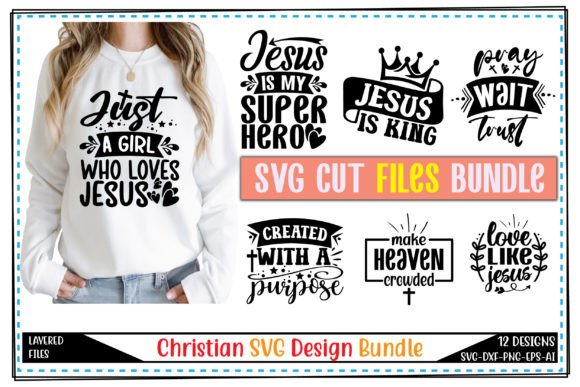 Christian SVG Bundle Vol. 3 and T-Shirt Designs