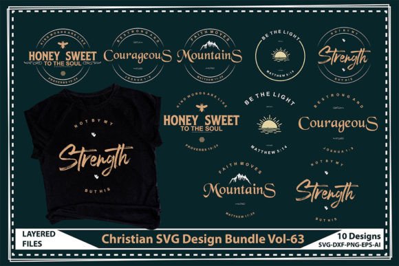 Christian SVG Design Bundle Vol-63 T-Shirt Designs