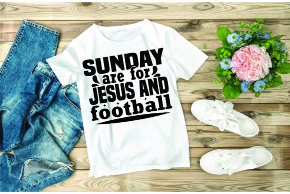 Football Svg Design, Sunday Are for Jesus T-Shirt Designs