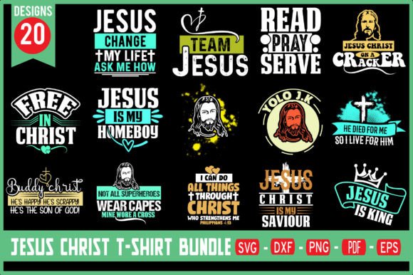 Jesus Christ T-shirt Bundle and T-Shirt Designs